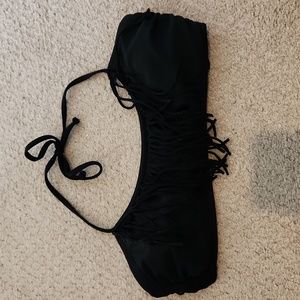 Black Fringe Bikini Top Size L